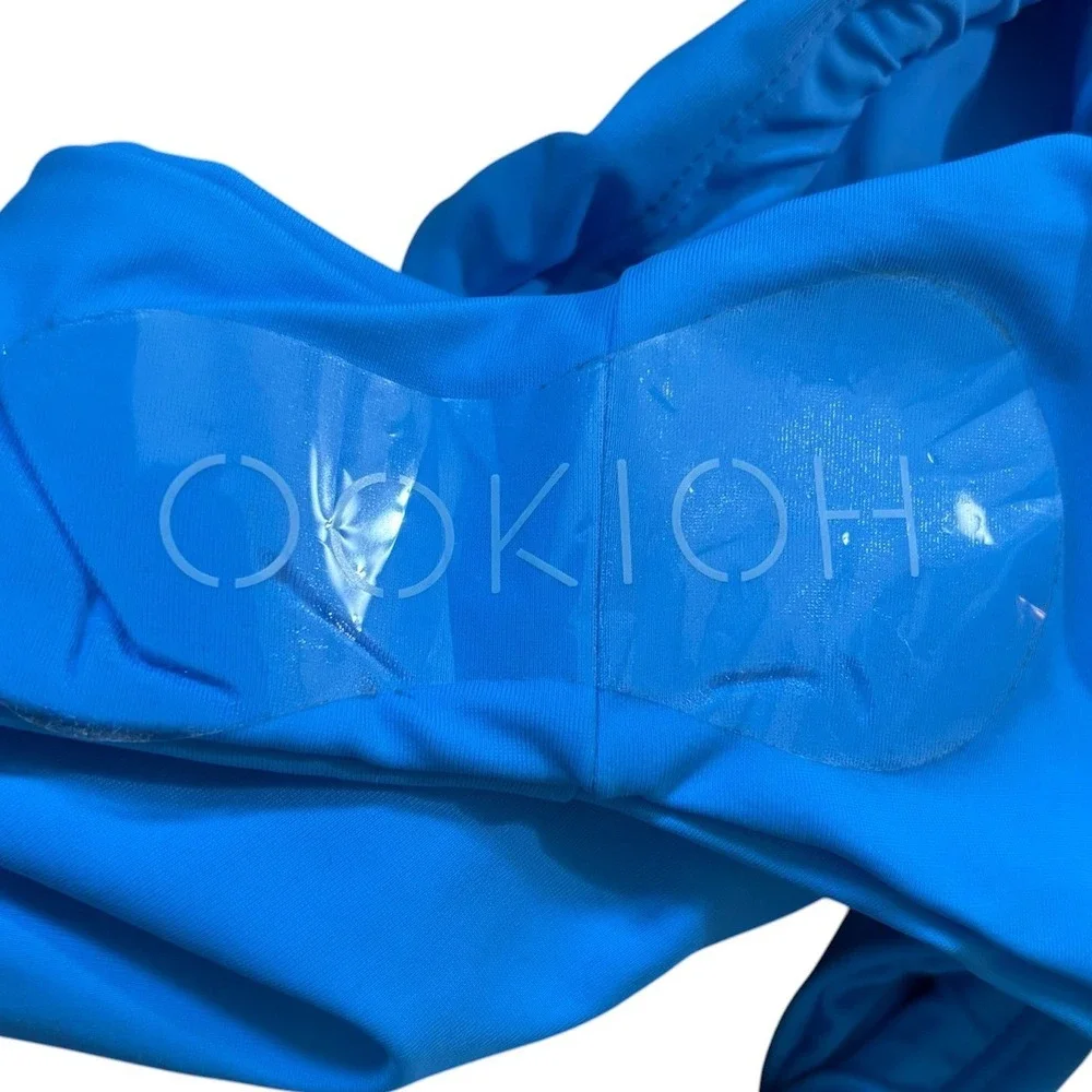 OOKIOH Monaco Bikini Bottom Blue Recycled High Cut Swim Sustainable Eco-friendly